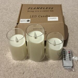 Flameless LED Candle Set with Remote
